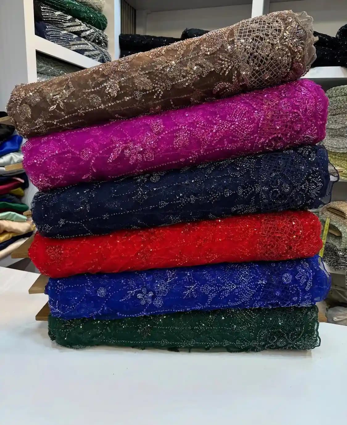 پارچه مجلسی دیزاین هندی — تصویر ۵