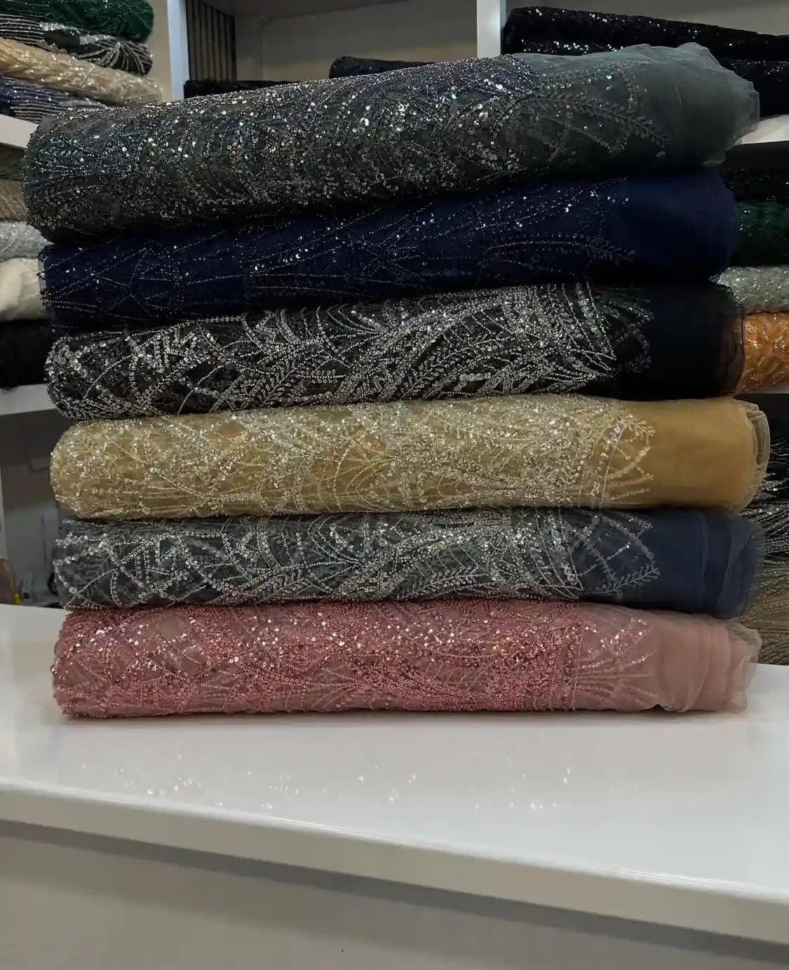 پارچه مجلسی دیزاین گردنبندی مصری — تصویر ۶