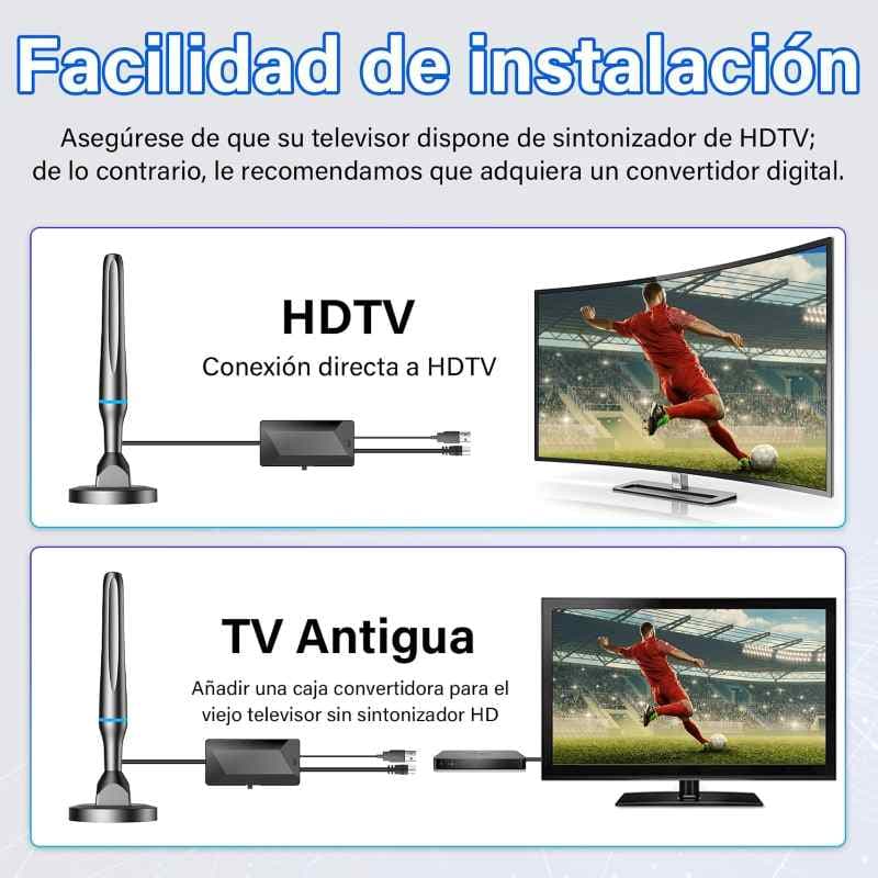 آنتن 4K گیرنده کانالهای تلویزیون داخلی DTT برای تلویزیون هوشمند DGUPSP — تصویر ۶