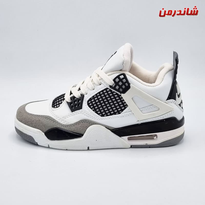 کفش نایک ایر جردن Nike Air Jordan 4 سفید مشکی