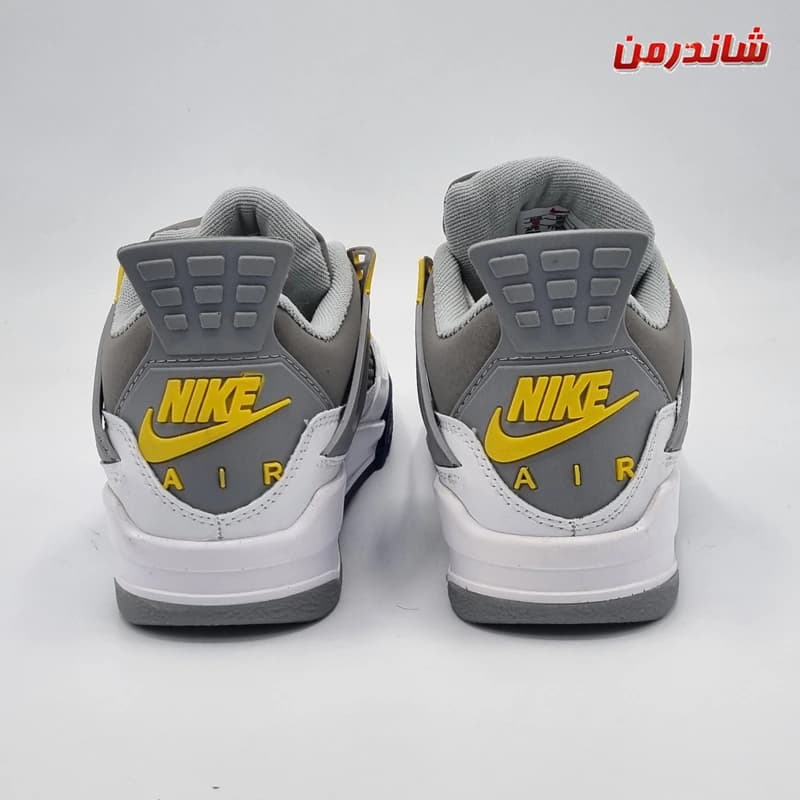 کفش نایک ایر جردن Nike Air Jordan 4 سفید طوسی — تصویر ۵