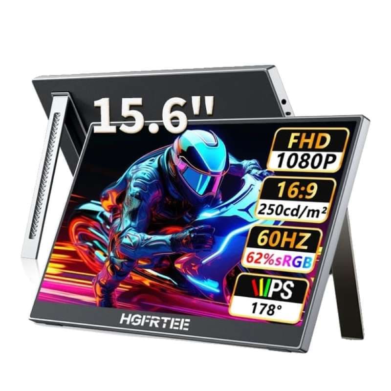 مانیتور قابل حمل FHD 1080P سایز 15.6 اینچ HGFRTEE