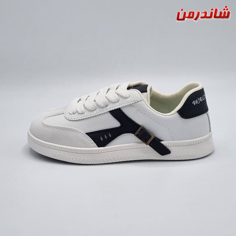 کفش ونس دخترانه سگک دار سفید