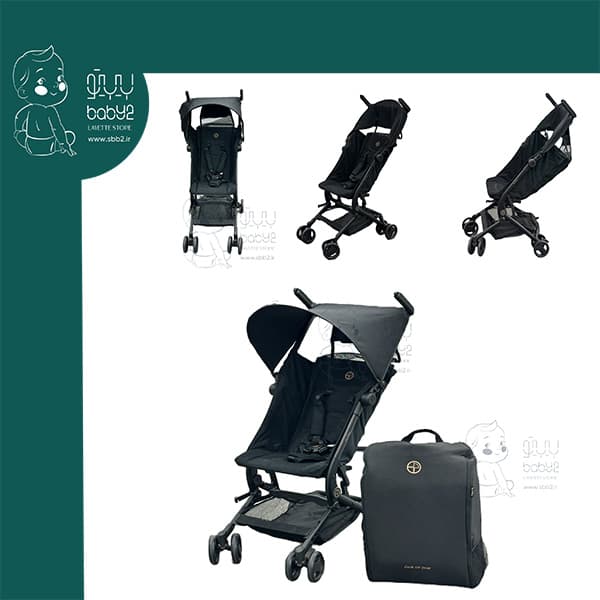 کالسکه کابینی رنگ مشکی Burbay AG1309 — تصویر ۲