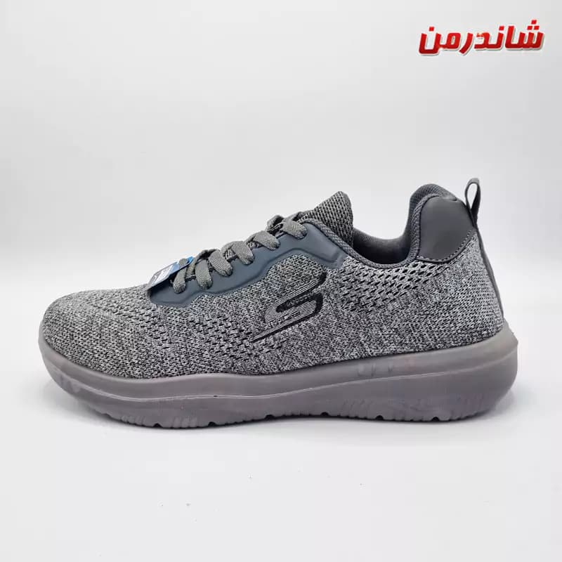 کفش اسپرت مردانه اسکیچرز skechers طوسی کد1222