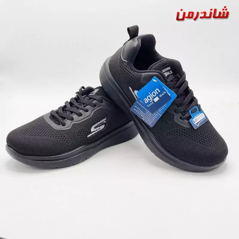 کفش اسپرت مردانه اسکیچرز skechers مشکی — تصویر ۴