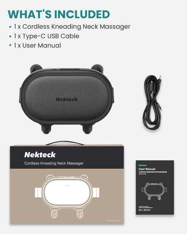 ماساژور گردن شارژی NEKTECK مدل NK-NM11 — تصویر ۹