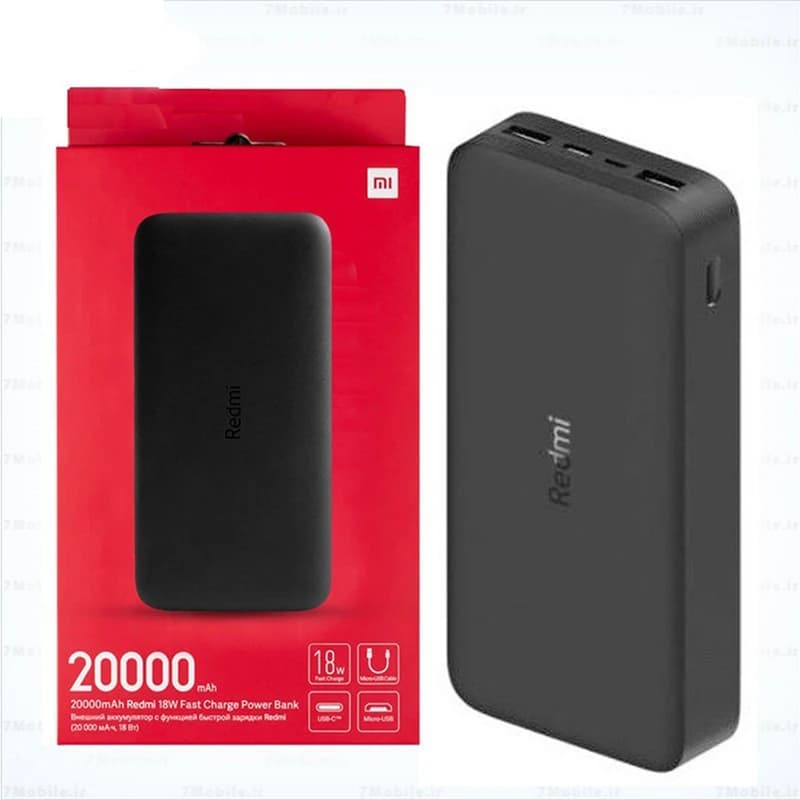 پاوربانک شیائومی PB200LZM | ظرفیت 20000 میلیآمپر اورجینال هولوگرام دار — تصویر ۲