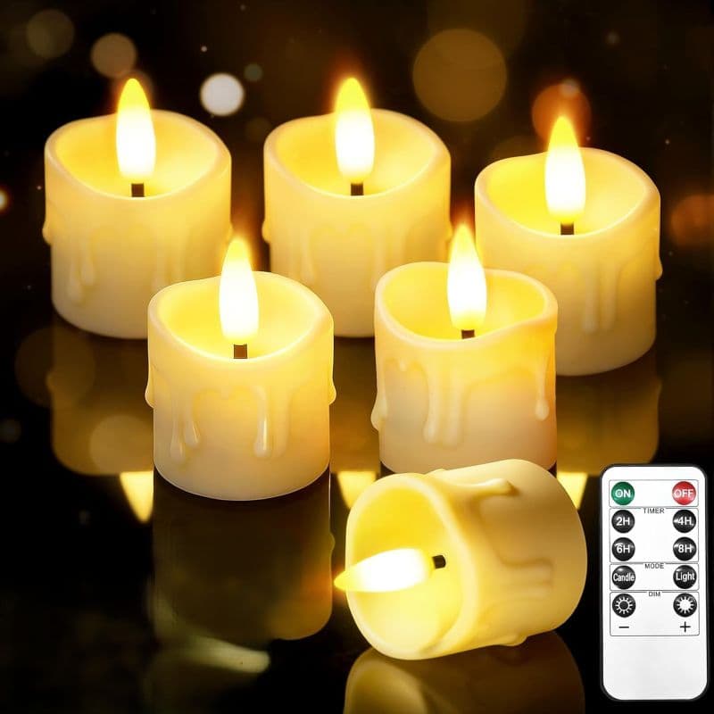ست 12 عددی چراغ شمعی کنترلی تایمردار LED باتری خور HOMEMORY