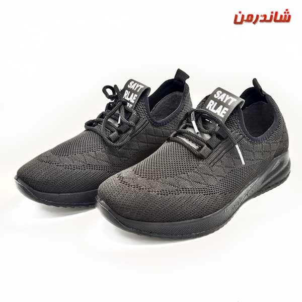 کفش پیاده روی آرشام با بند تزیینی برند تن تاک رنگ مشکی — تصویر ۲