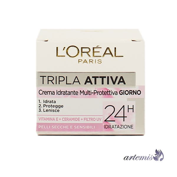کرم مرطوب کننده 24 ساعته لورآل پاریس L’Oréal Paris مدل Tripla Attiva Giorno حجم 50 میلی لیتر
