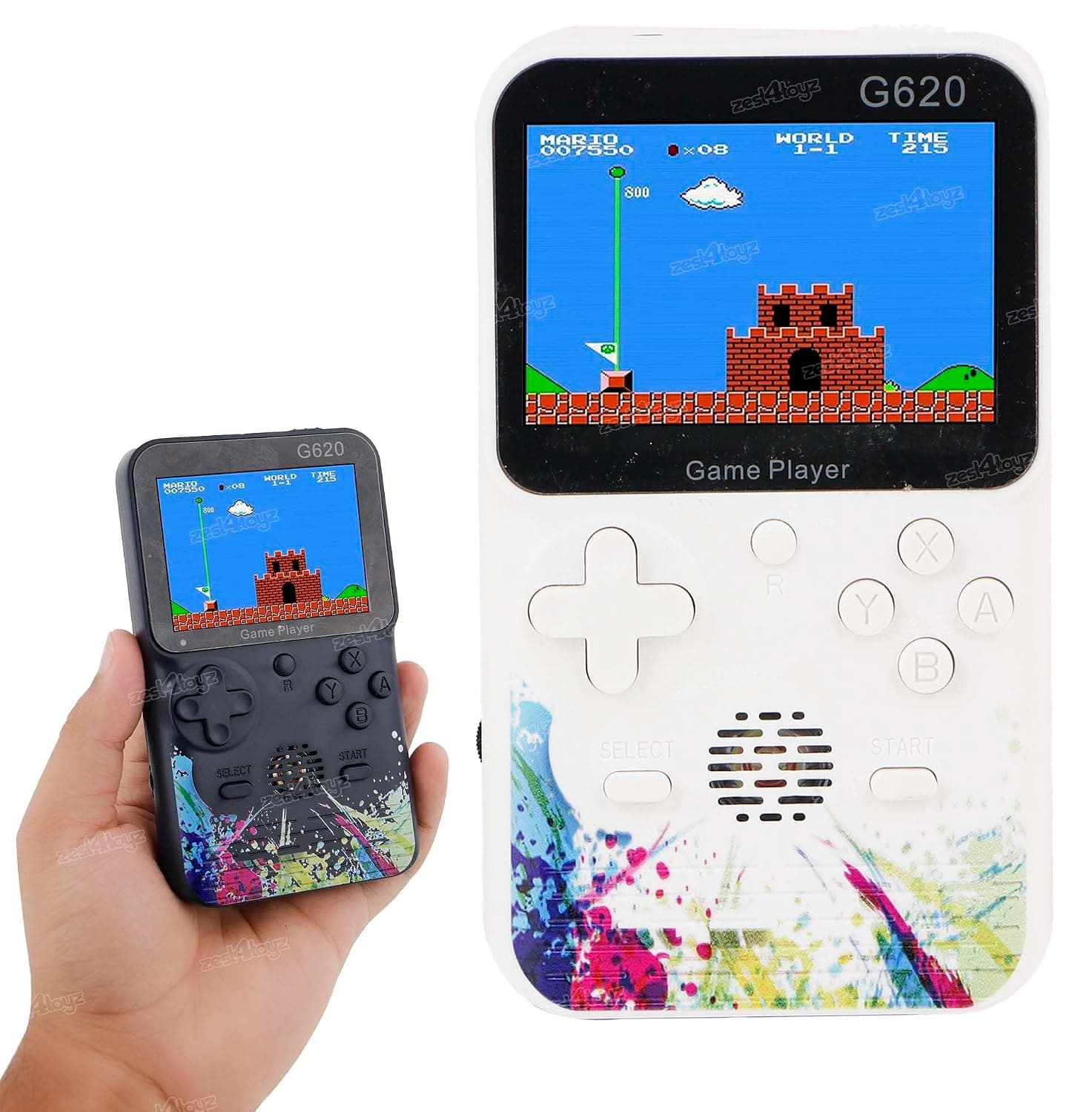 کنسول بازی قابل حمل دستی مدل G620 | قابل اتصال به تلویزیون +500بازی — تصویر ۲