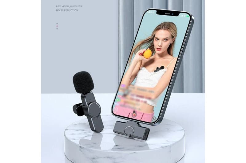 میکروفون بی‌سیم یقه‌ای گیرنده تایپ سی — تصویر ۸
