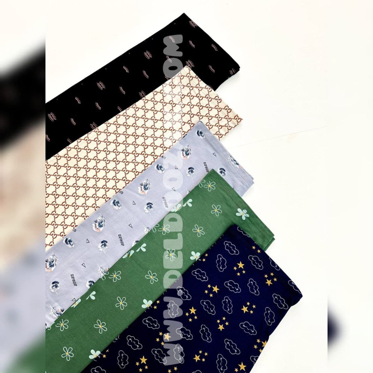 شلوار راحتی نخ پنبه زنانه + طرح میکس — تصویر ۳