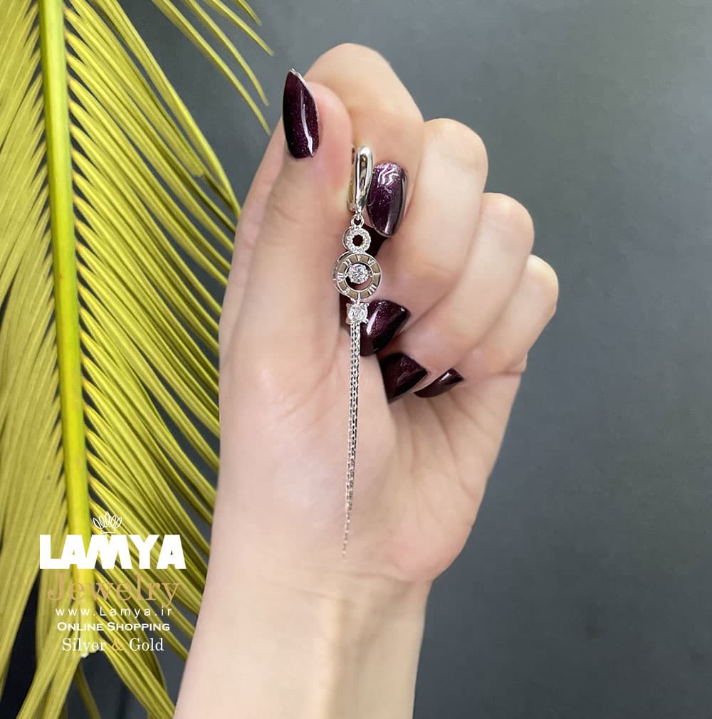 گوشواره نقره مدل یونانی کد E011 — تصویر ۳