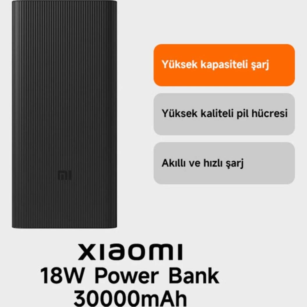 پاوربانک شیائومی مدل BHR9126GL ظرفیت ۳۰ هزار میلی‌آمپر با ۲ پورت USB و پورت C