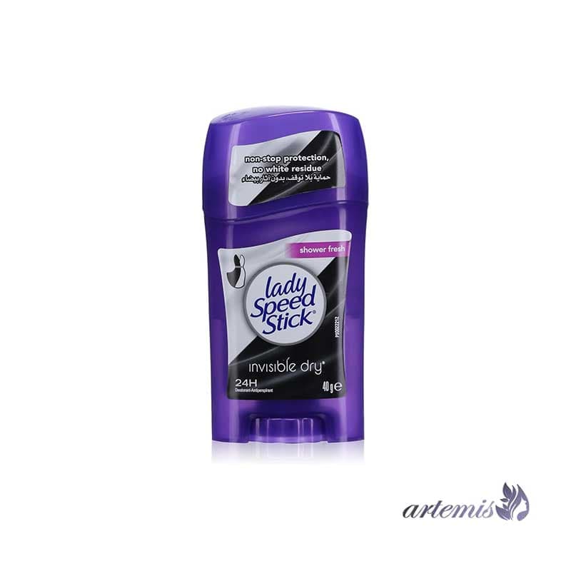 استیک ضد تعریق زنانه لیدی اسپید Lady Speed استیک مدل Powder fresh invisible وزن 40 گرم