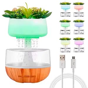 بخورساز بارانی مدل Plant Cloud | گلدان و مرطوبکننده هوشمند