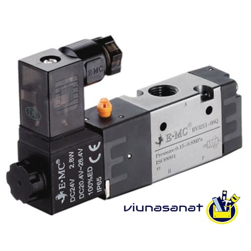 شیر برقی پنوماتیک EMC مدل RV3221-08Q_Voltag 3/2 سایز 1/4 تک بوبین