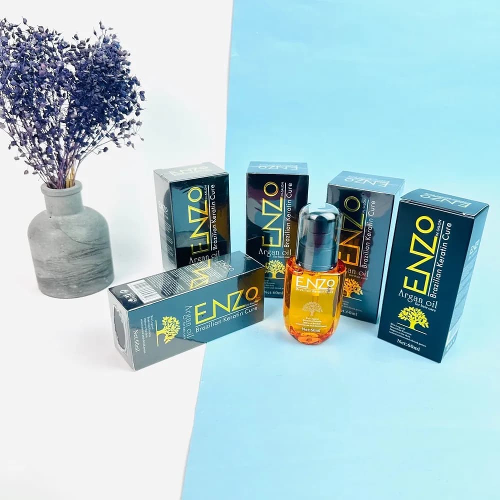روغن آرگان مو انزو اورجینال مدل Brazilian Keratin Cure