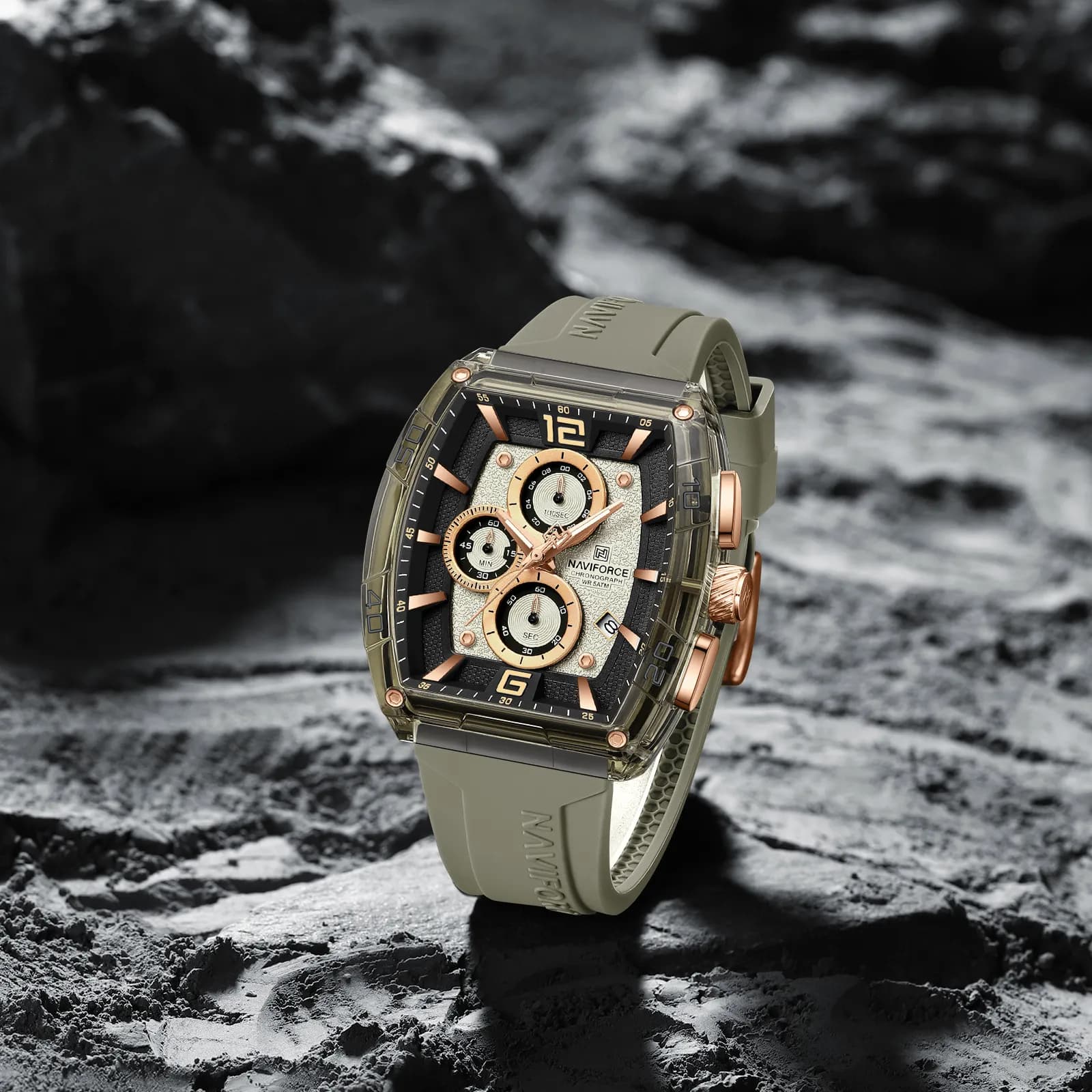 ساعت مچی مردانه نیوی فورس مدل NF6101 با بند لاستیکی — تصویر ۵