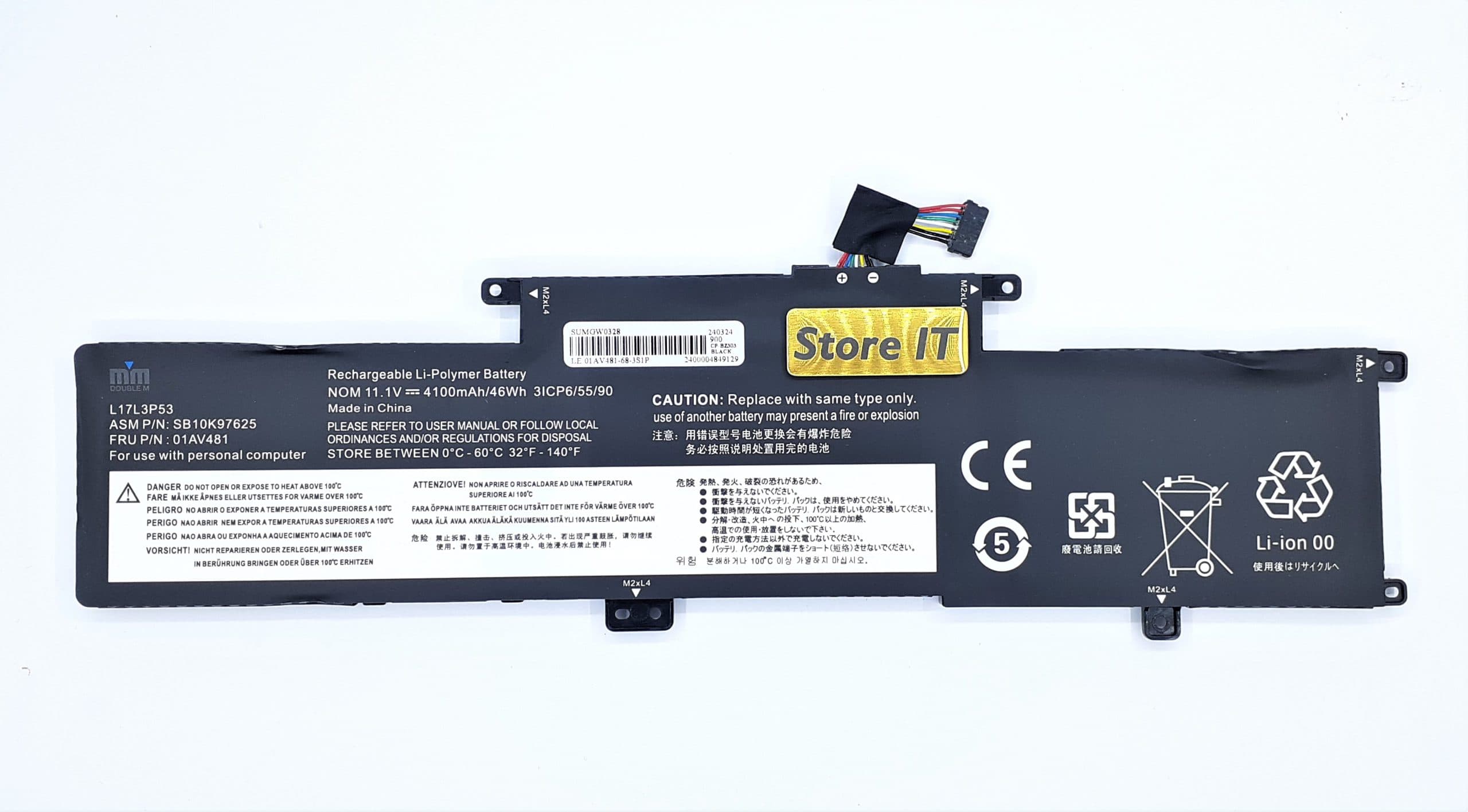 باتری لپ تاپ لنوو ThinkPad Yoga L380 / L390 (L17L3P53)