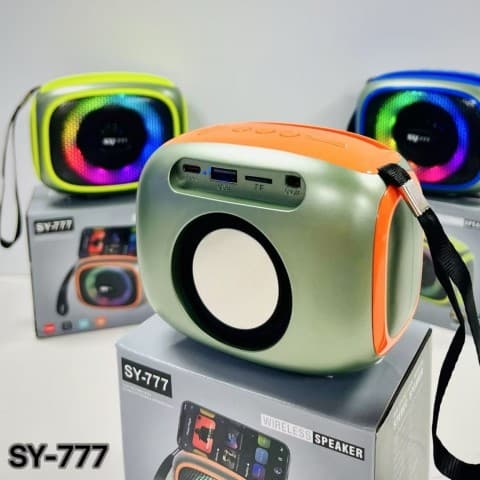اسپیکر قابل حمل مدل SY-777 اورجینال | بلوتوث، مموری، USB، رادیو — تصویر ۳