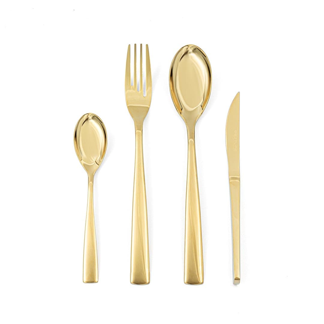 سرویس قاشق و چنگال ۱۴۳ پارچه بست لایف مدل 2FULL GOLDL-M-187 (تمام طلایی)
