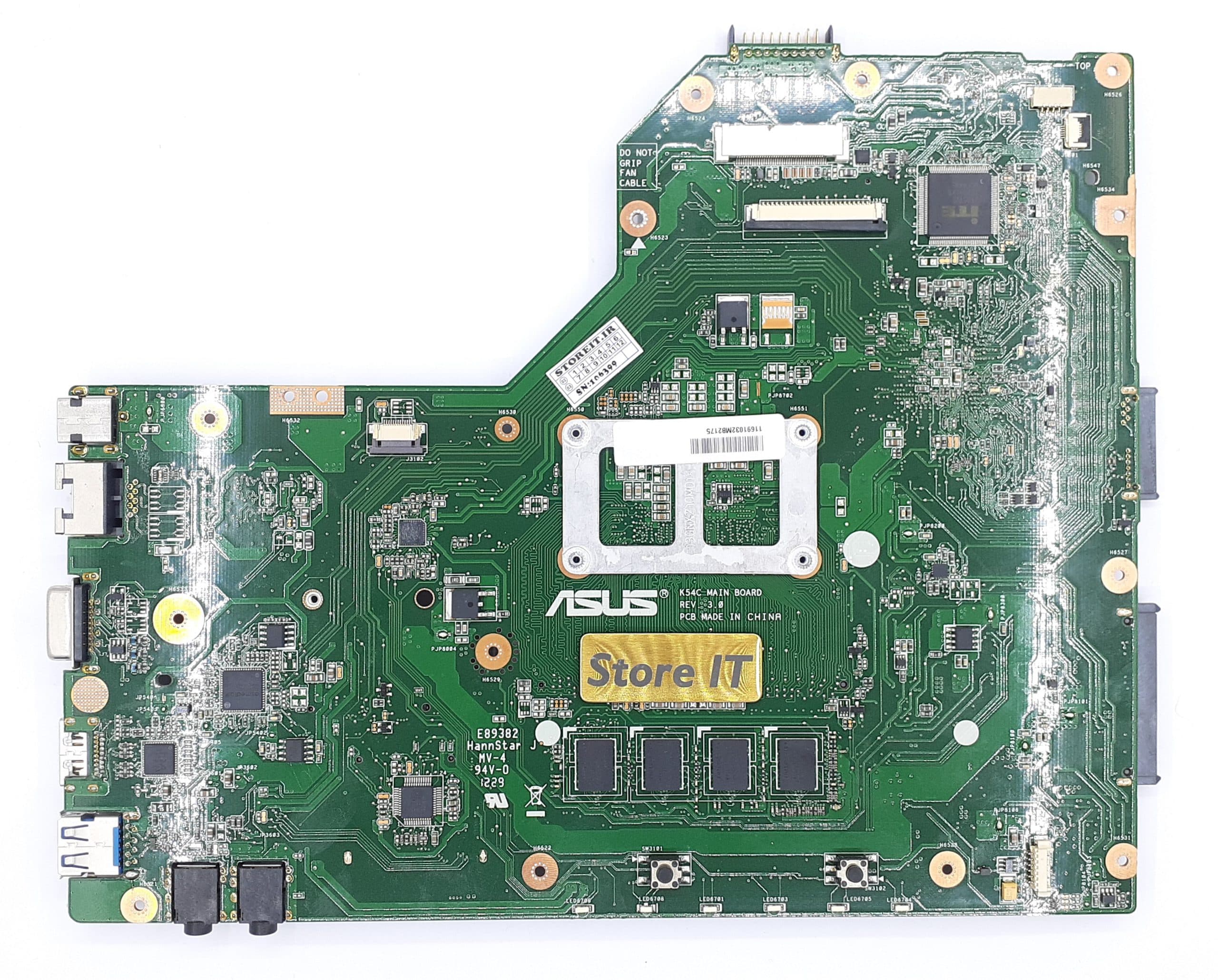 مادربرد لپ تاپ ایسوس K54C Rev 3.0 I3-2nd بدون گرافیک – 2 گیگ رم — تصویر ۳