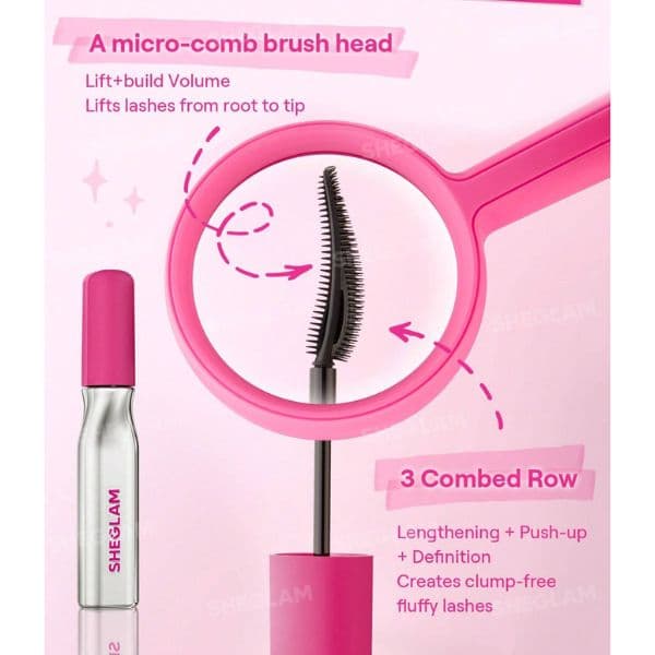 ریمل بلند کننده ضد آب شیگلم Sheglam مدل Lashlighter Up And Out — تصویر ۳