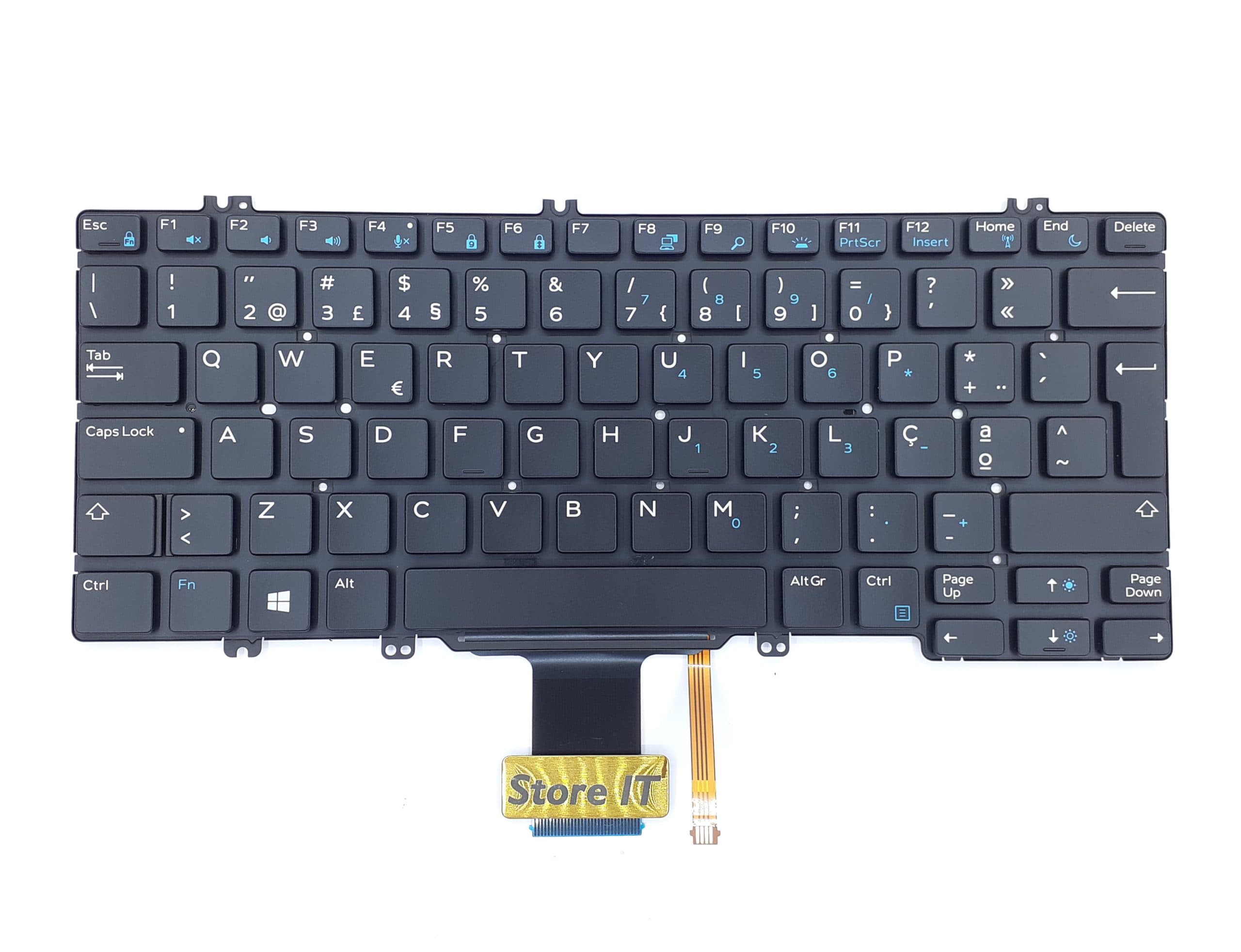 کیبورد لپ تاپ دل Latitude E5280 / E7280 مشکی – با بک لایت (اینتر بزرگ)
