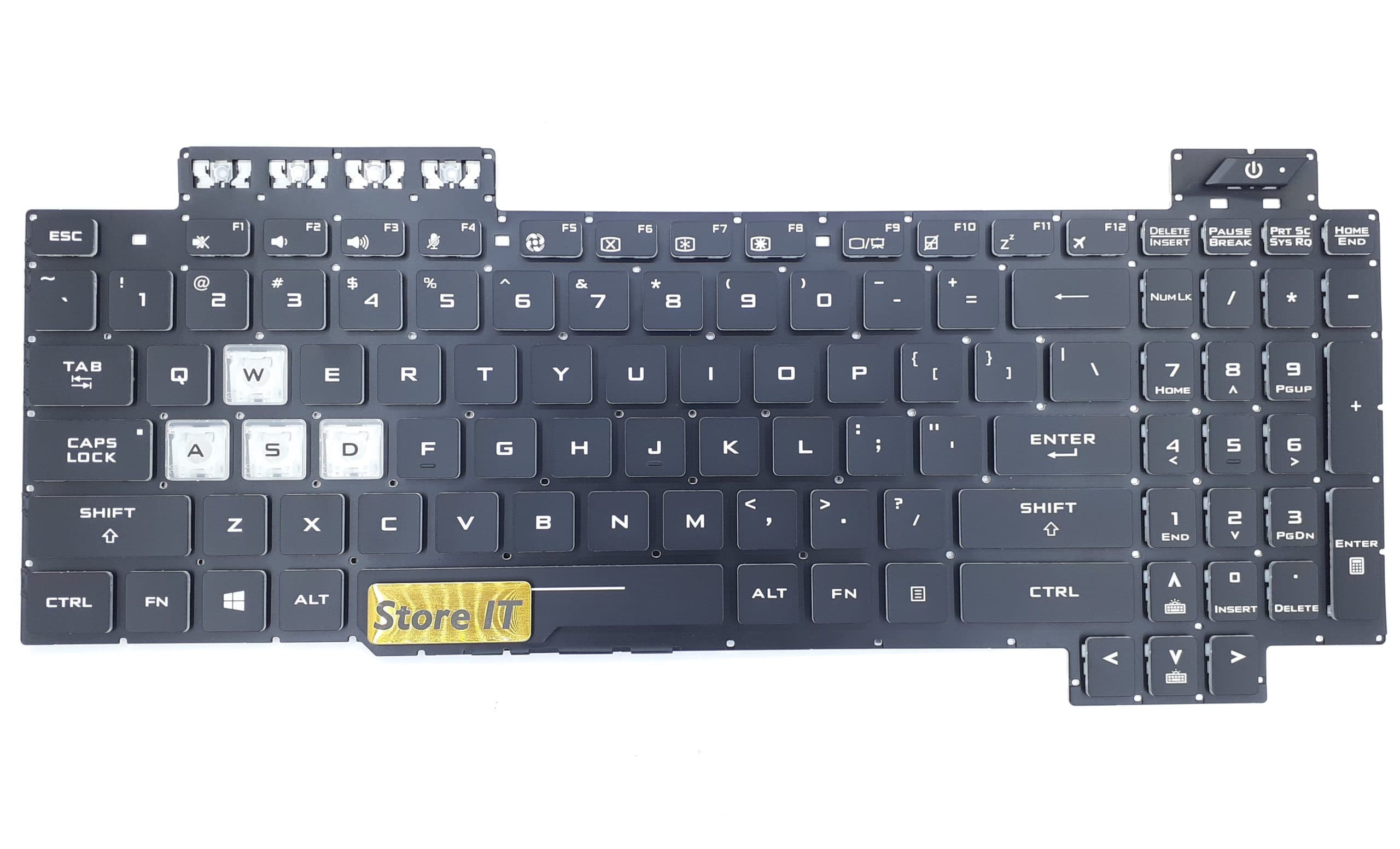 کیبورد لپ تاپ ایسوس TUF Gaming FX504 مشکی – با بک لایت (اینتر کوچک)