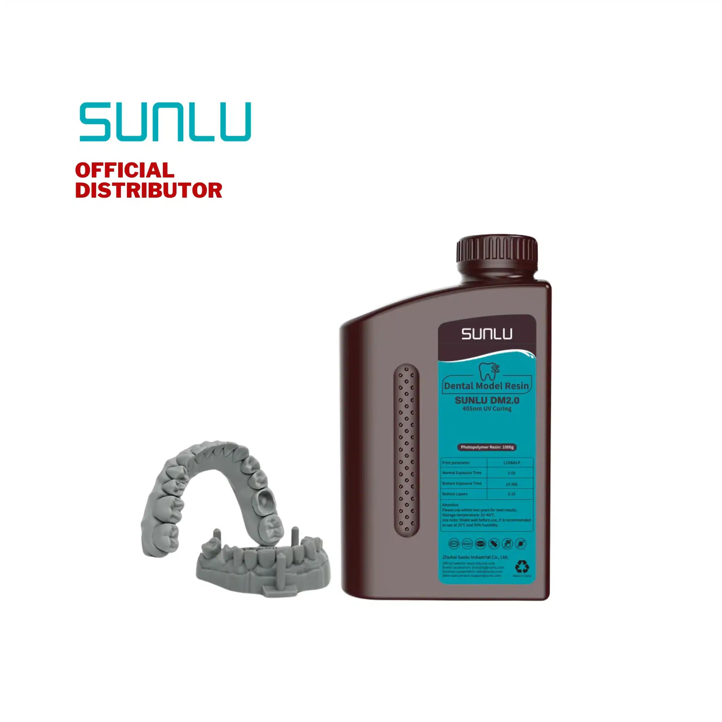 رزین Dental Model Resin Grey رنگ خاکستری 1kg برند sunlu