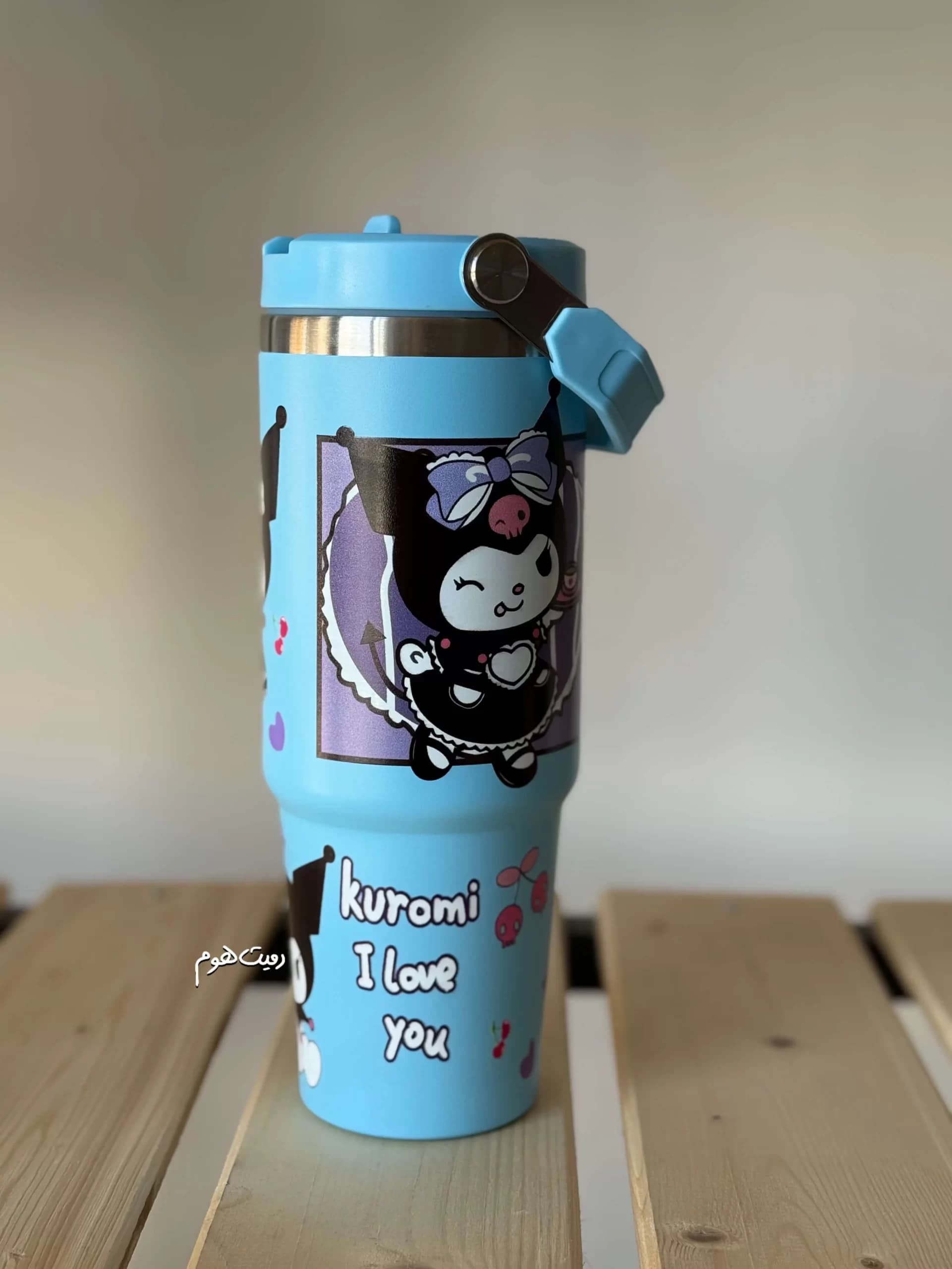 تراول ماگ کرومی (Kuromi) استیل دوجداره — تصویر ۵