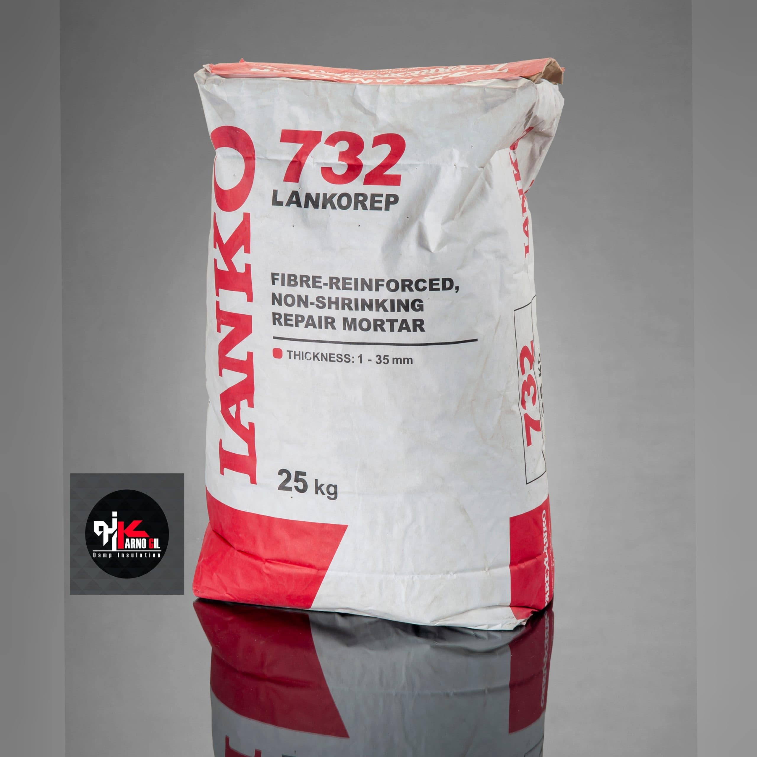ملات تعمیراتی تقویت شده با الیاف ( بسته بندی ۲۵ کیلوگرم) LANKO 732″