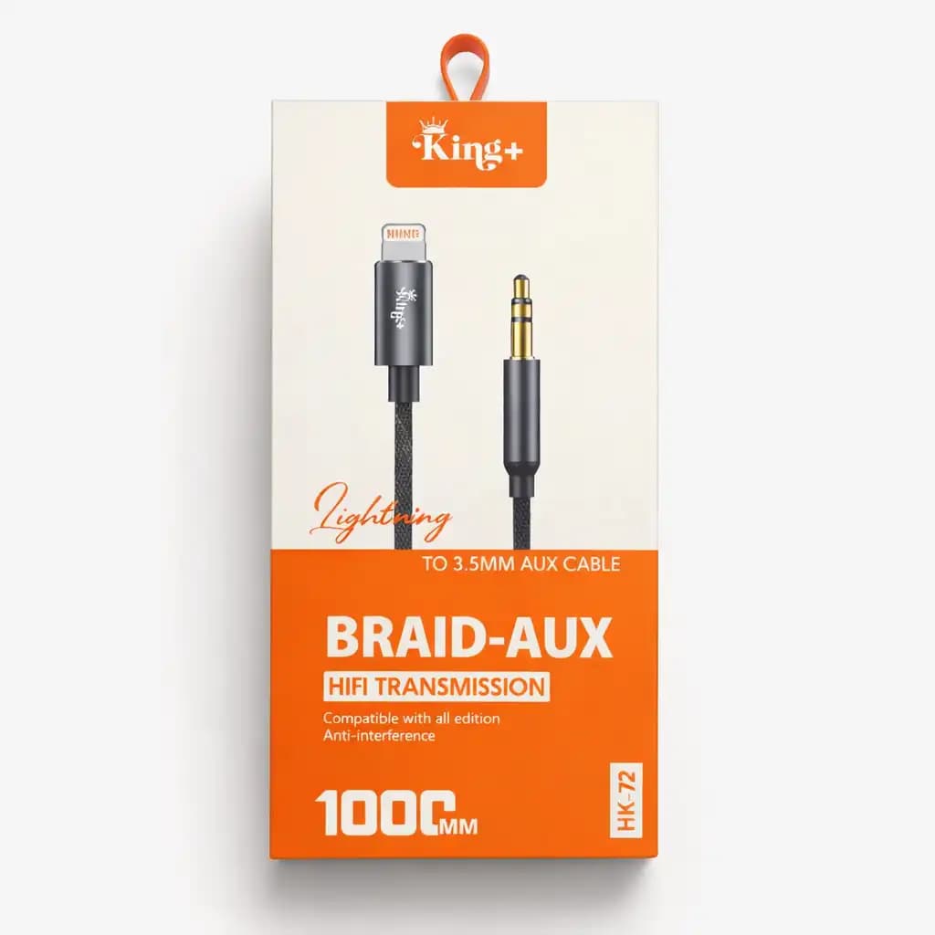 کابل مبدل Lightning به AUX برند King plus — تصویر ۳