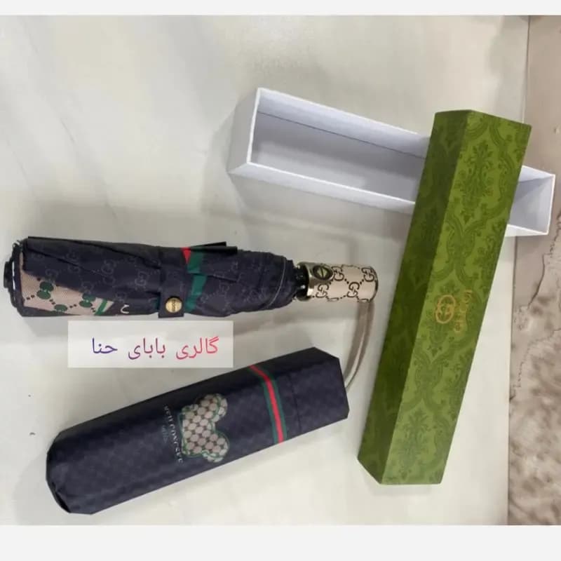 چتر اتوماتیک گوچی مدل جعبه ای ضد باد و ضد آب — تصویر ۲