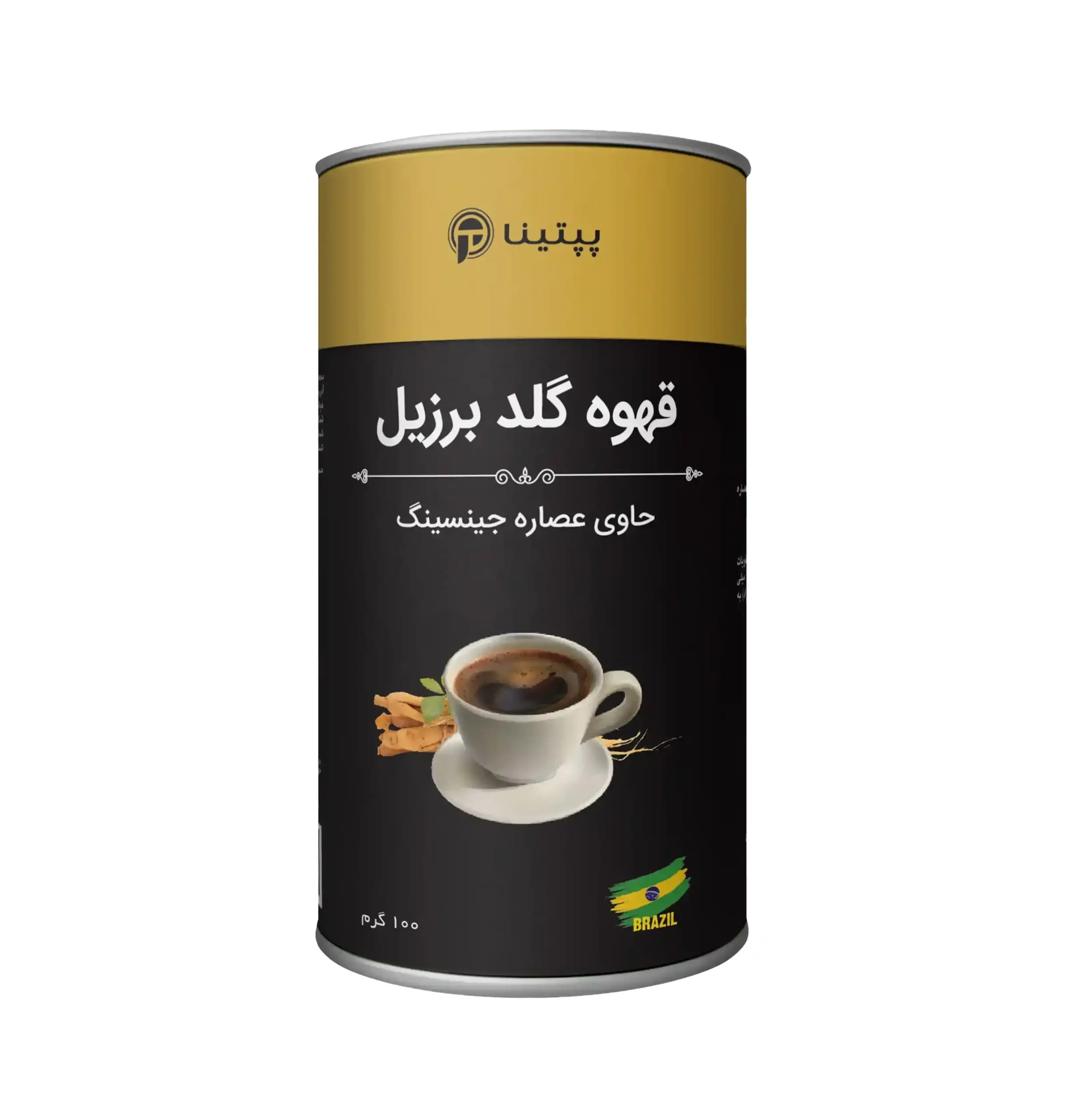 قهوه گلد با جینسینگ پپتینا قوطی – 100 گرم