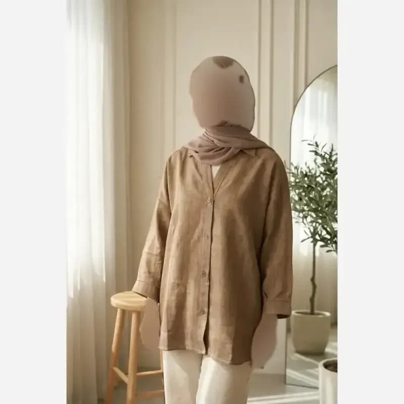 شومیز بهاره زنانه و دخترانه اسپرت یقه برگردان جلو دکمهدار فری سایز 5 رنگ — تصویر ۲