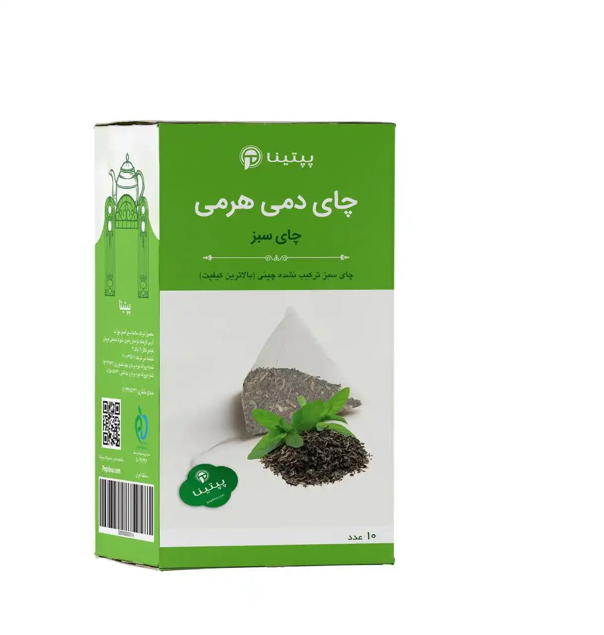 چای سبز خارجی پپتینا چای دمی هرمی – 10 عددی