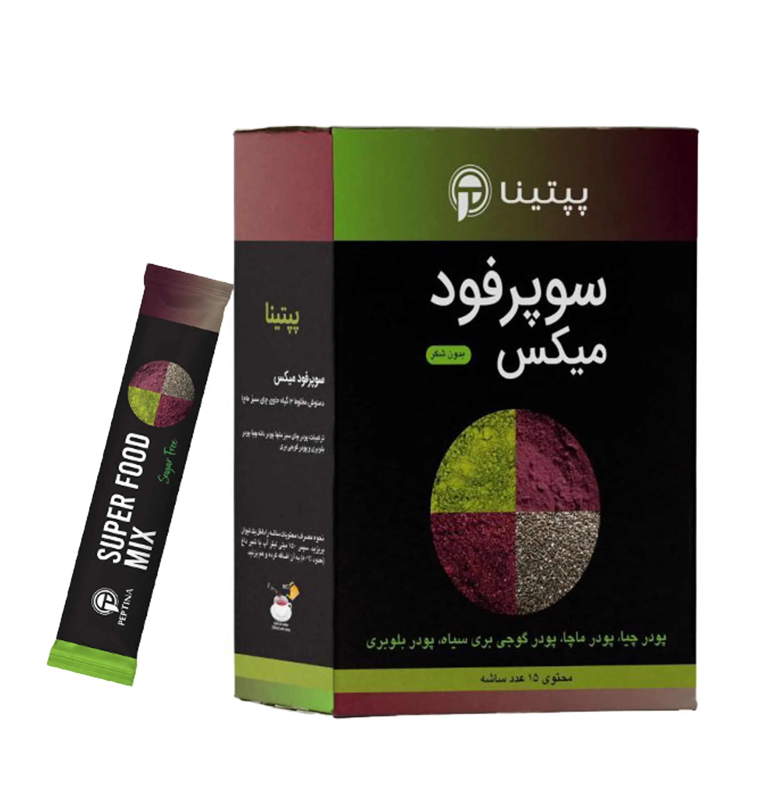 سوپر فود میکس پپتینا 15 ساشه‌ای