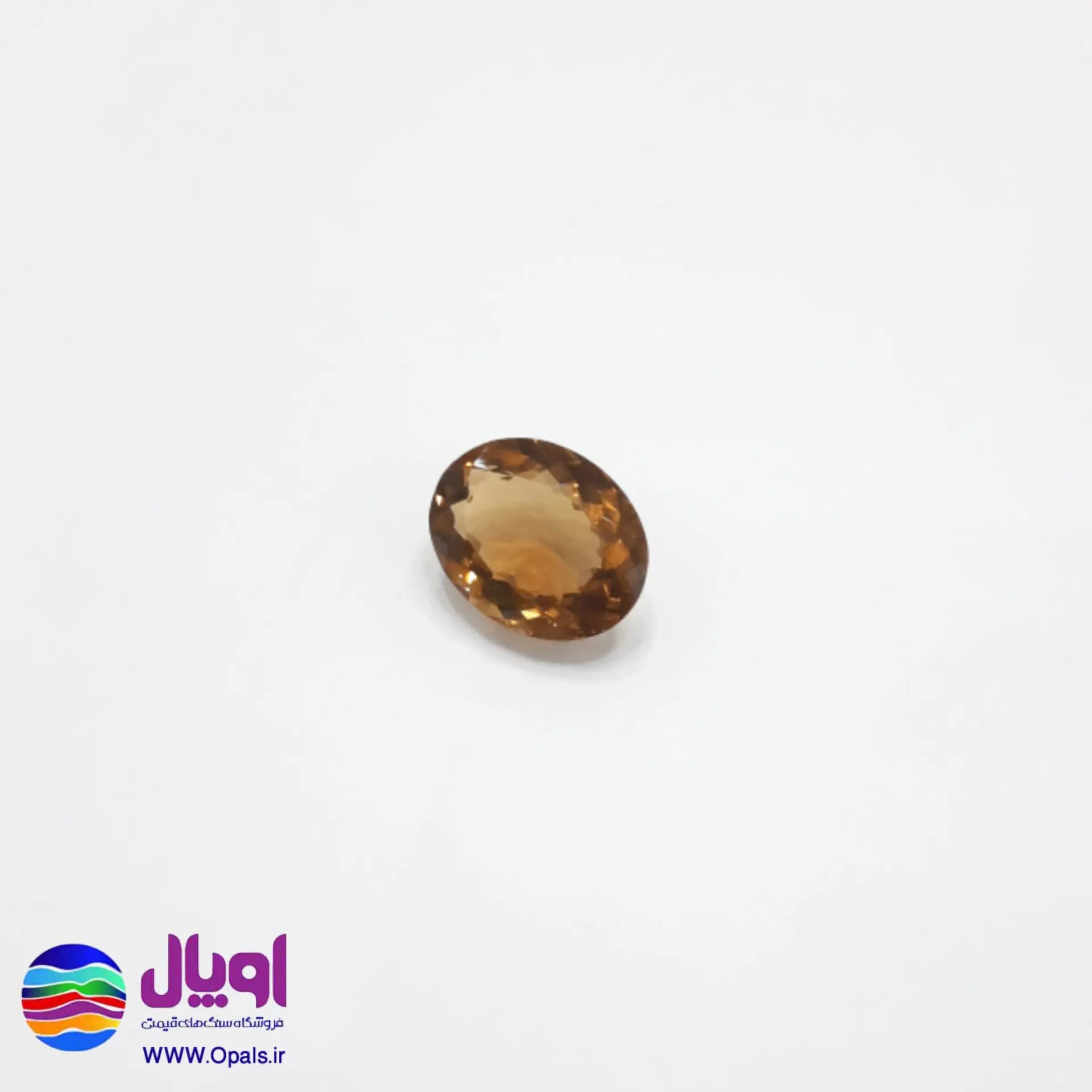نگین کوآرتز عسلی بیضی 10.65 قیراط