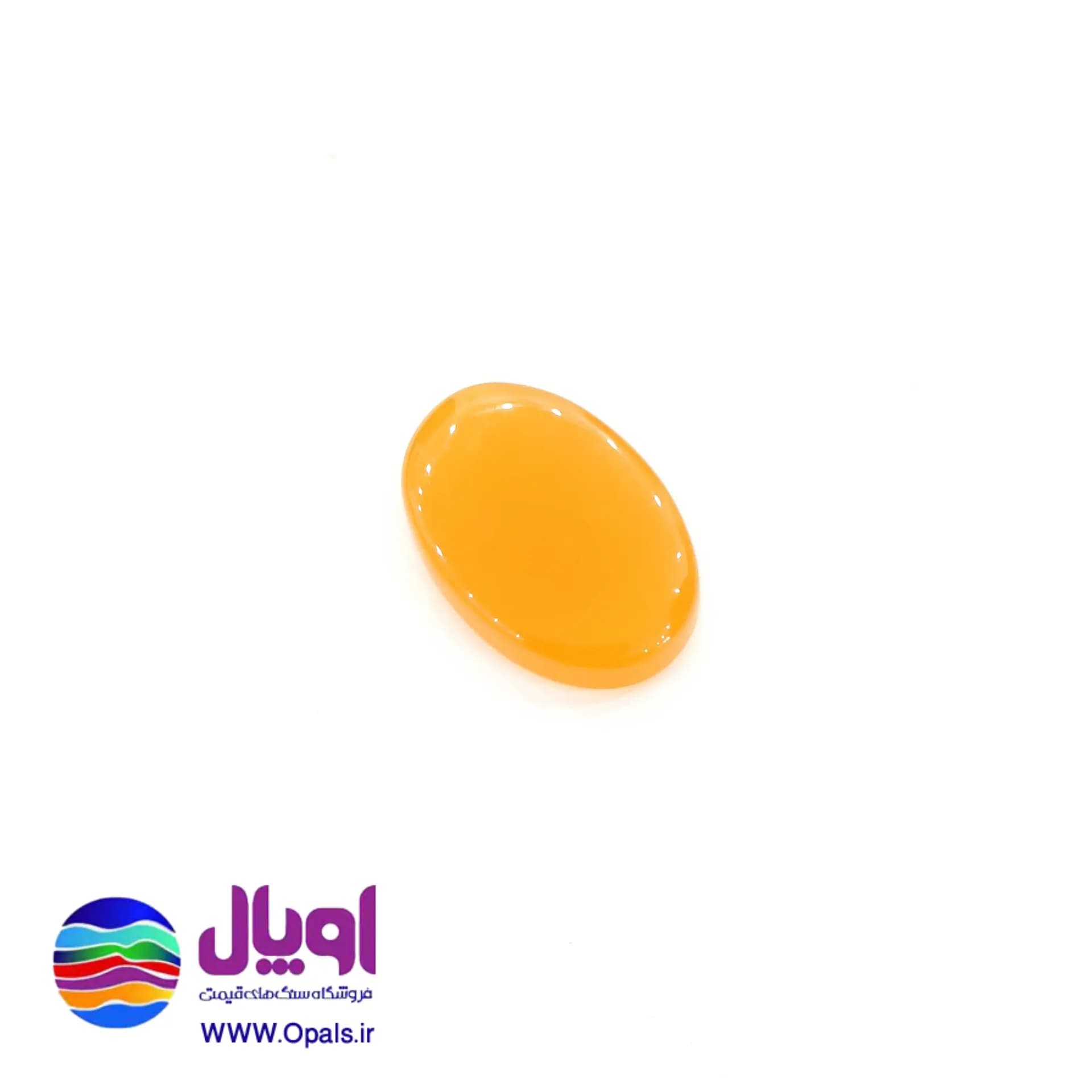 نگین عقیق زرد بیضی 6.59 گرم