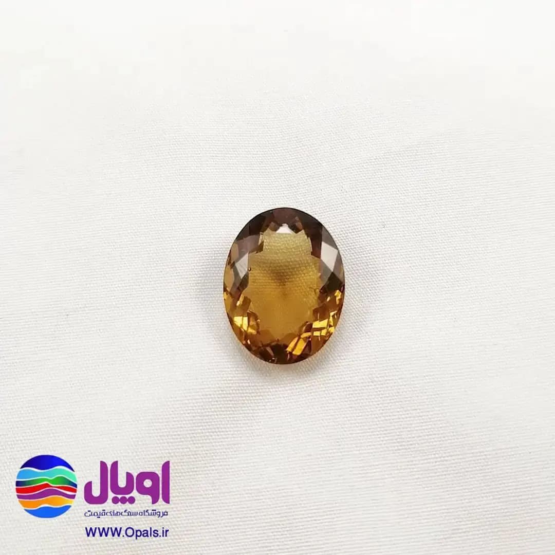 نگین کوارتز عسلی بیضی 2.65 قیراط