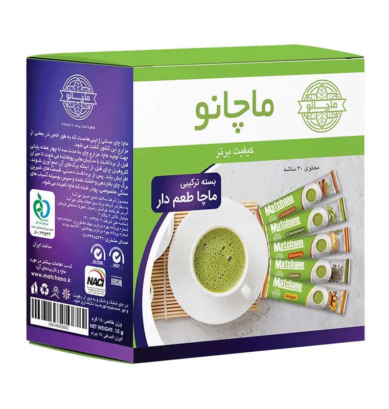 بسته ترکیبی ماچا طعم‌دار ماچانو – 30 ساشه‌ای