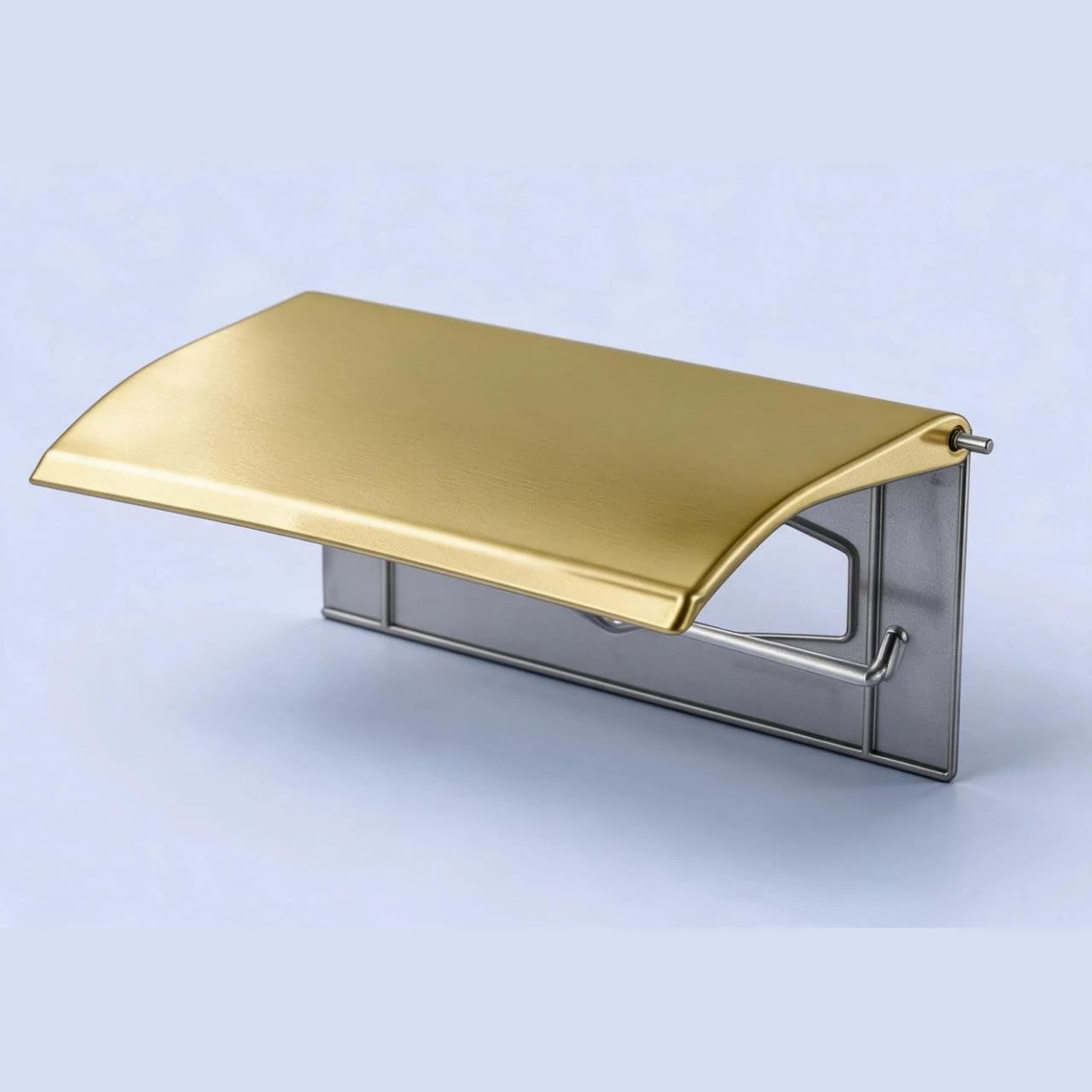 جا دستمال دیواری سرکوله CIRCULE تخت بزرگ استیل طلایی کد G-104