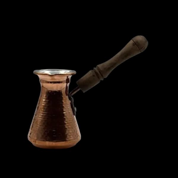 قهوه جوش مسی دسته چوبی مهراد سایز 1