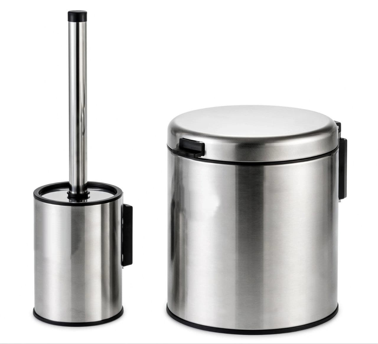 ست سطل و برس سرکوله CIRCULE استیل رنگی دیواری کد WT-3