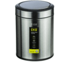 سطل 6 لیتر بادبزنی اسمارت رنگ استیل کد 9038T-MT