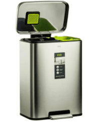 سطل 45 لیتر مستطیل اسمارت اسمارت طرح MADISON رنگ استیل کد 9361-MMT